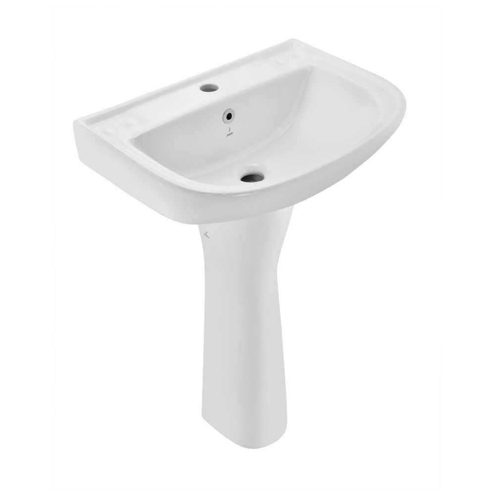 Jaquar Continental Wall Hung Basin with Full Pedestal White finish