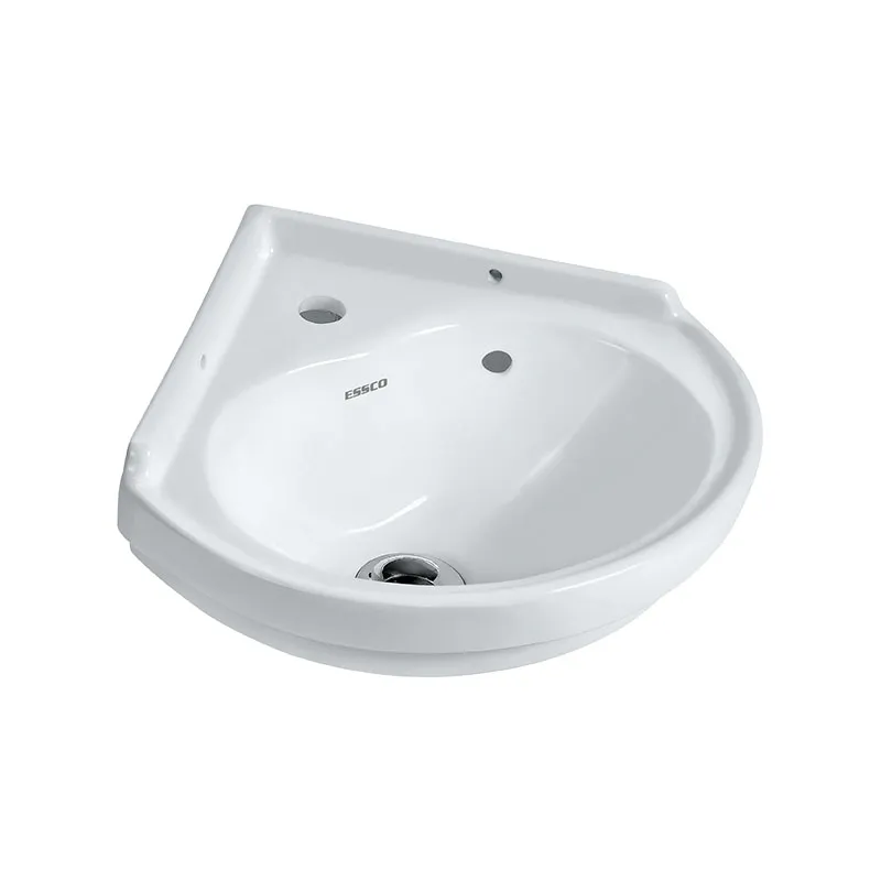 Essco Elements Wall Hung Corner Basin White finish