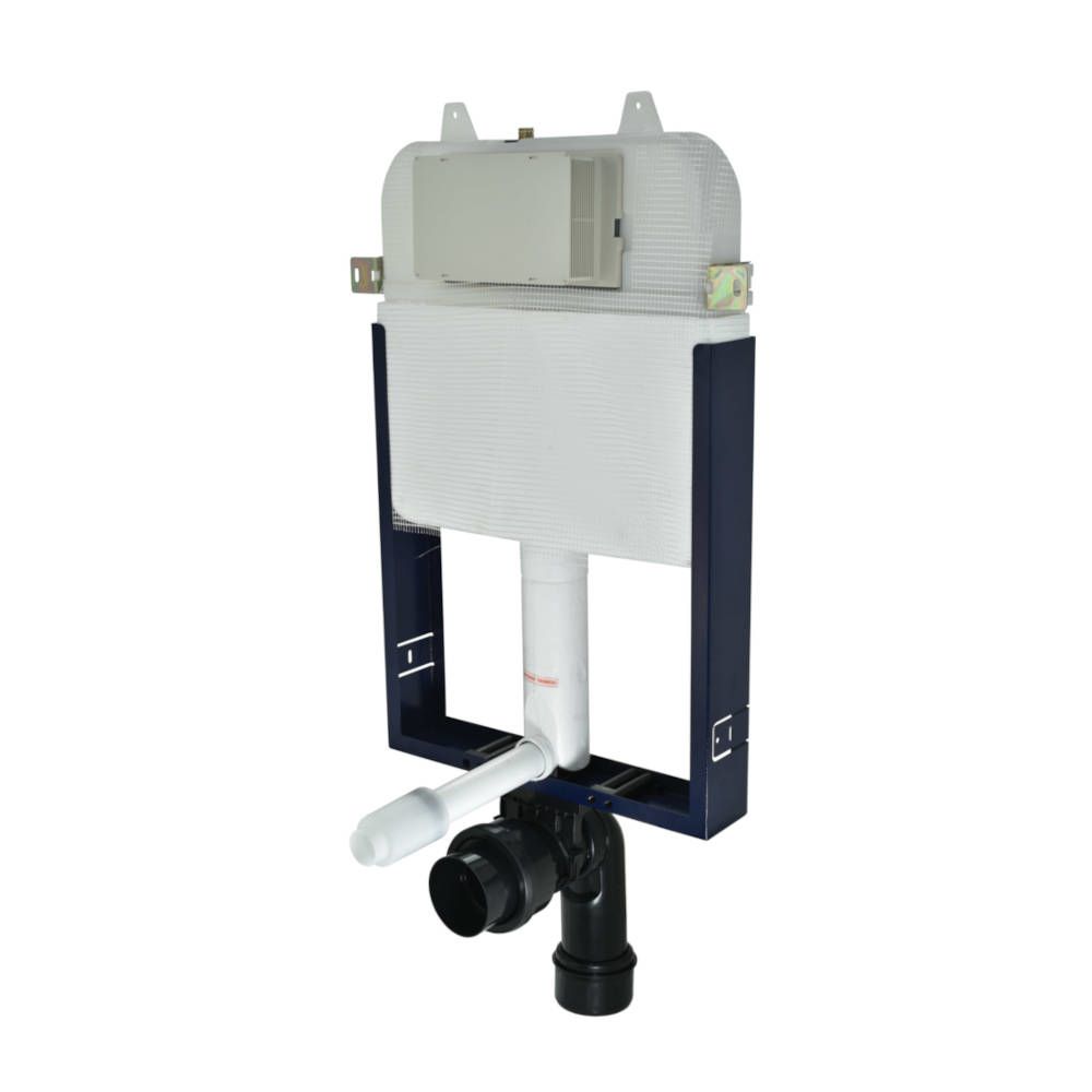 Jaquar Single Piece Slim Concealed Cistern with Wall Mounting Frame White finish
